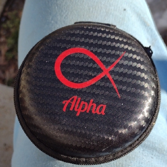 Alpha Black and Red wireless Bluetooth Earbuds with Case NWOT